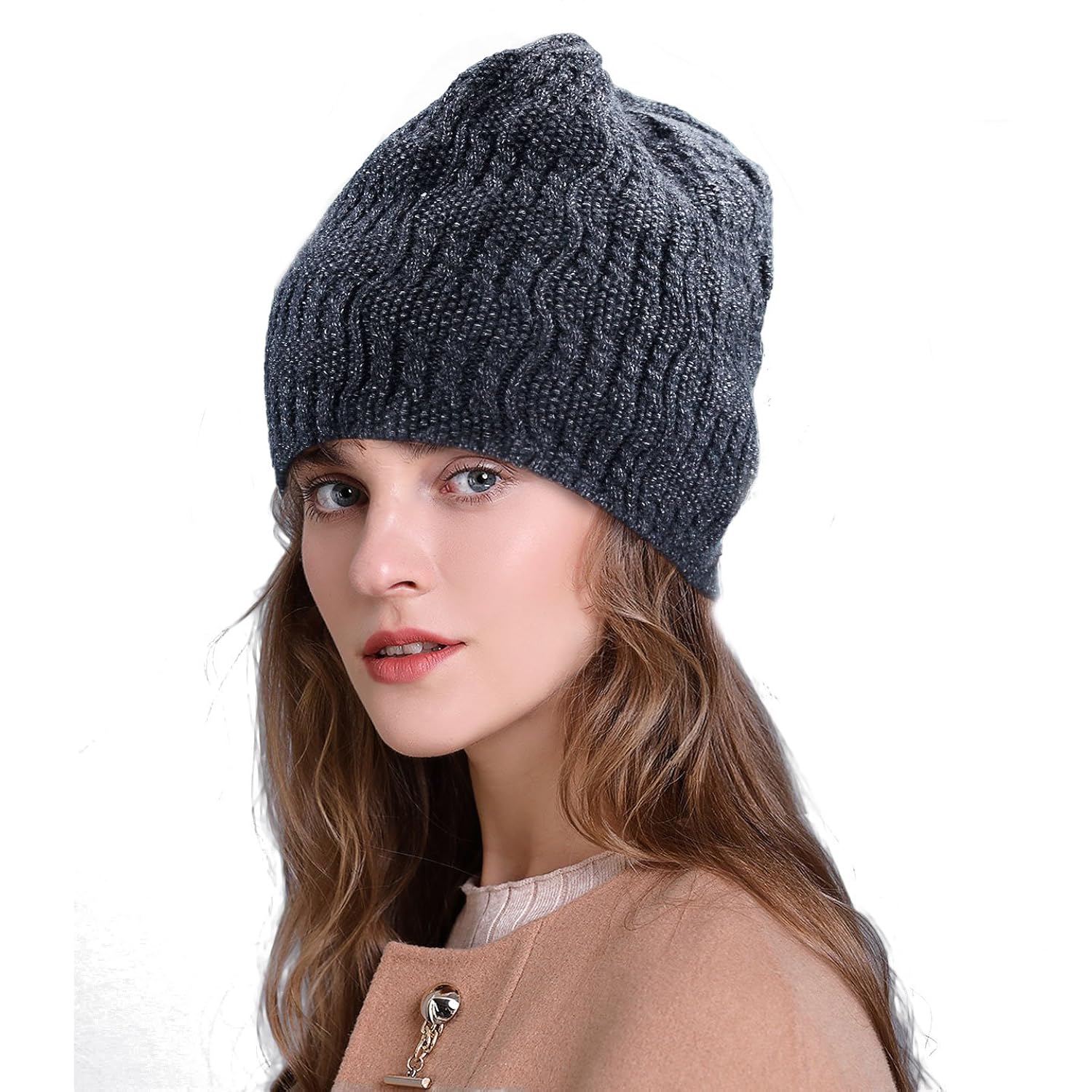 wior 冬季毛线帽 close-knitted 羊毛帽保暖帽柔软弹